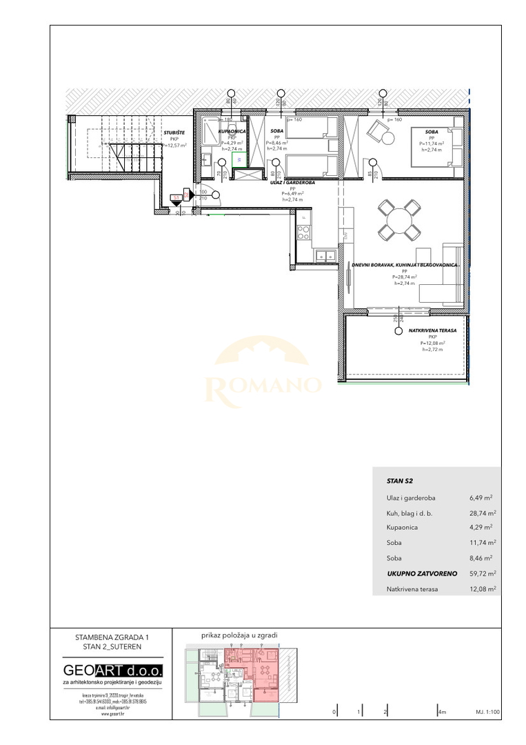 Appartamento bilocale con vista mare a Čiovo, zona Salduna vicino al campeggio Rožac - 64 m2